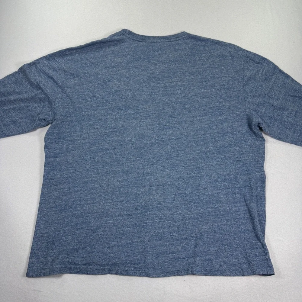 Polo Ralph Lauren Long Sleeve T-Shirt XL Blue Heathered Pony Logo Relaxed Fit